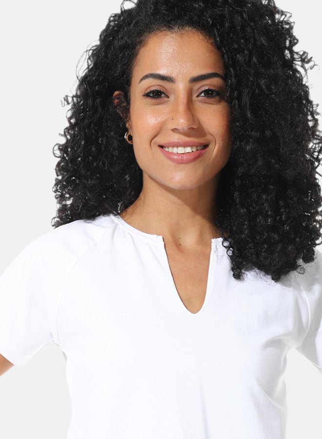 Azul Half Sleeves Cotton Crossed T-Shirt - Image 3
